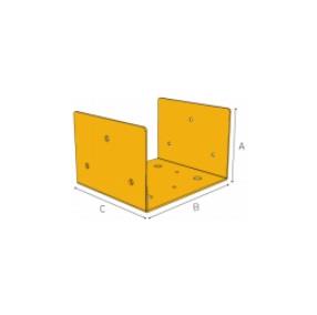 תושבת רצפה גושני 200 צהובה 120X185X165X3  C016