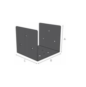 תושבת רצפה גושני 150 שחורה  120X135X132X3  C015B