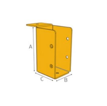תושבת קיר 45 + אוזן B023