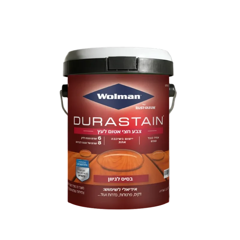 צבע לעץ חצי שקוף Durastain על בסיס מים