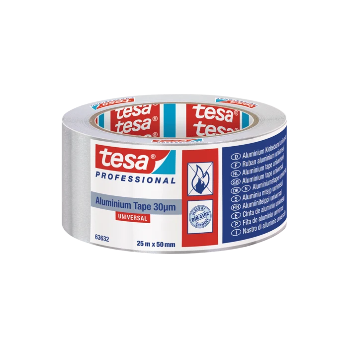 סרט דביק אלומיניום לתעלות מיזוג 63632 Tesa